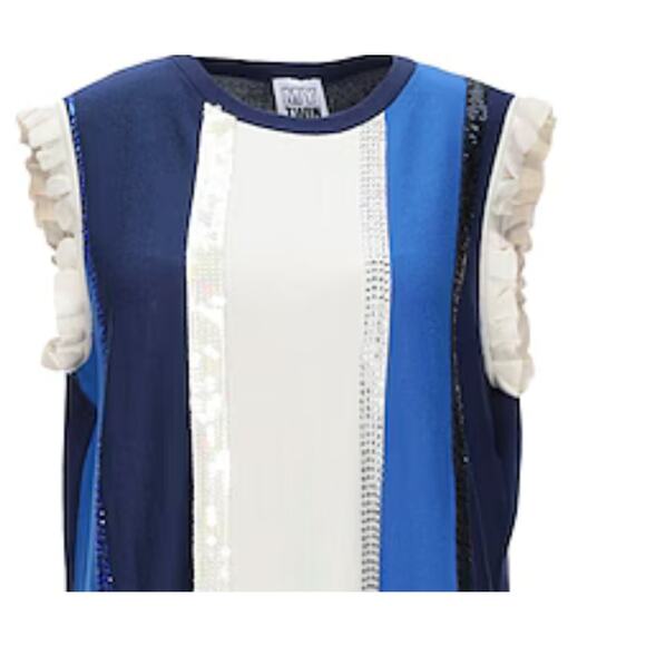 My Twin Twinset sleeveless sweaters blue L - Picture 2 of 8